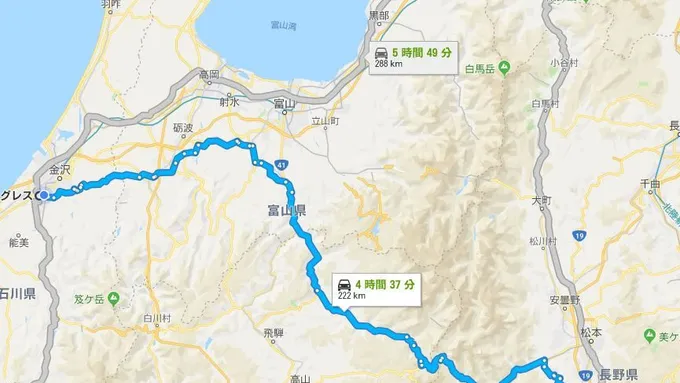 諏訪湖みたいから自転車で金沢から諏訪湖行ってみた