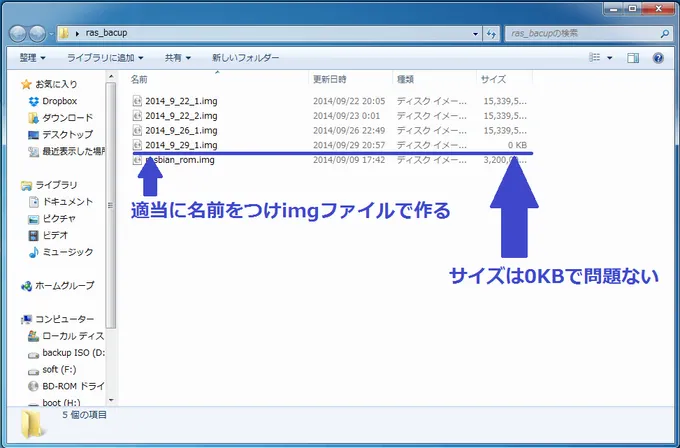 RaspberryPiをバックアップ